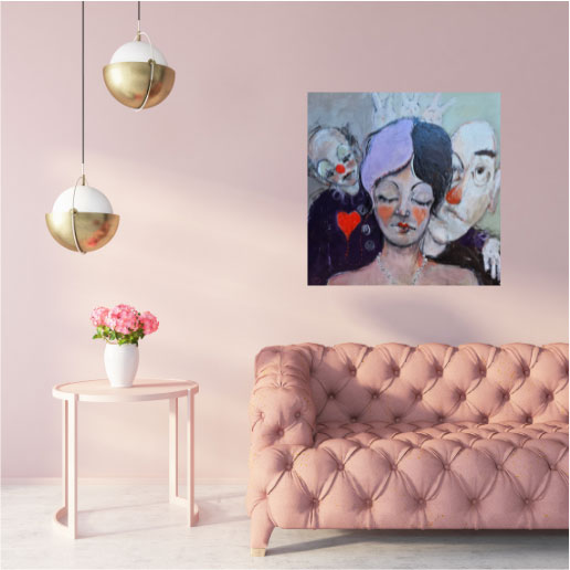 In her imagination in setting